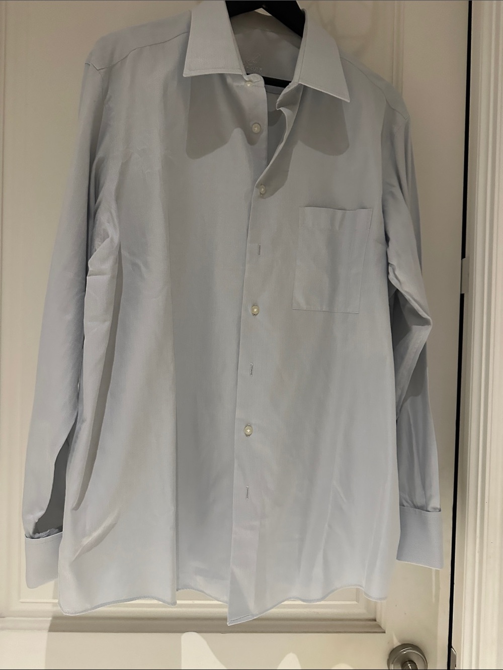 Men's Light Blue Dress Shirt - Classic Long Sleeve